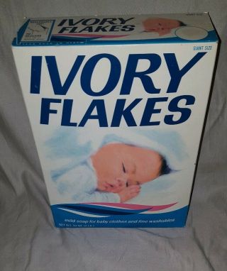 Vintage Ivory Flakes Soap 32oz Giant Size Box Full Antique Baby Clothes