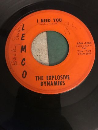 The Explosive Dynamiks Whole Lotta Loving Rare Northern Soul Funk Lemco 3