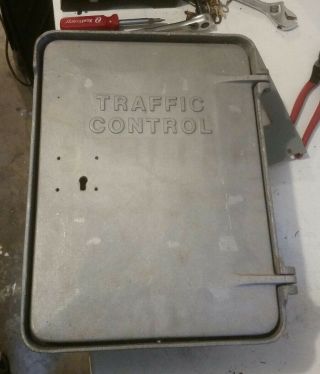 Vintage ? Aluminum Traffic Signal Light Control Box ?