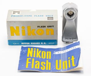 (38) Vintage Nikon Flash Unit Model Bc - Iv,  Ib,  Pouch,  Box,  Collector 