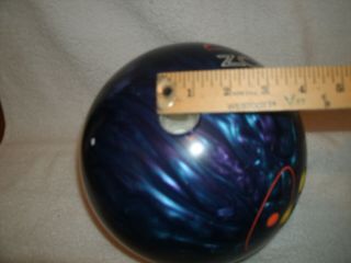 15lb Brunswick VINTAGE VAPOR ZONE Bowling Ball and canvas bag marked ktc 9039 6