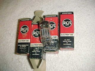 Nos 1960s 4 Vintage Rca 12ay7 Tubes In Boxes - Audio Guitar Amps