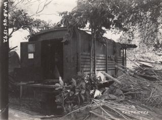 Wwii Photo Us Army Concealed Camouflaged Truck Trailer 1945 Saipan 739