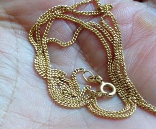 Vintage 9ct Gold Unoaerre Link Chain Necklace 375 20 1/4 Inch