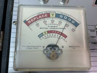 Vintage B&K Dyna - Quik 650 Mutual Conductance Tube Tester Checker,  610 Test Panel 2