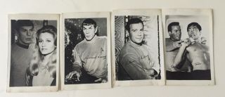 vintage 1960 ' s Star Trek publicity/fan club photos cards and patches 2