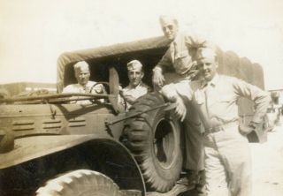 Org Wwii Photo: American Gi’s In Large Truck