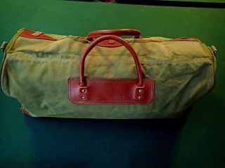 Vintage Gokey (Orvis) Canvas/Leather Medium Duffle Travel Bag St Paul MN USA 3