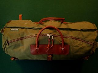Vintage Gokey (Orvis) Canvas/Leather Medium Duffle Travel Bag St Paul MN USA 6