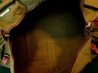 Vintage Gokey (Orvis) Canvas/Leather Medium Duffle Travel Bag St Paul MN USA 7