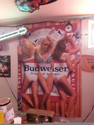 Vintage Budweiser Girls Poster 80 