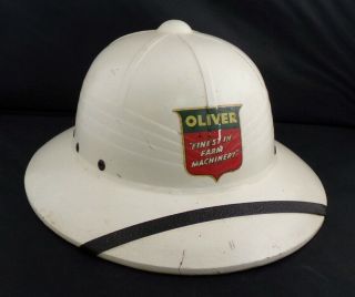 VINTAGE OLIVER TRACTOR FARM MACHINERY PITH HAT 2
