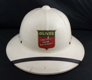 VINTAGE OLIVER TRACTOR FARM MACHINERY PITH HAT 3