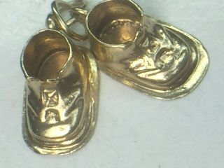 Reminiscence 14k Yellow Gold Baby Booties Charm Pendant.  2.  5gm.