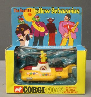 Corgi 803 Beatles Diecast Toy Model Yellow Submarine - Rare Mt/box