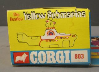 Corgi 803 BEATLES Diecast Toy Model Yellow Submarine - RARE MT/Box 4