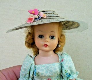 Vintage Madame Alexander Cissette Doll W/ Tagged Dress Earrings Hat & Shoes