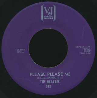 Beatles Very Rare 1964 Vj 581 All Purple Label 