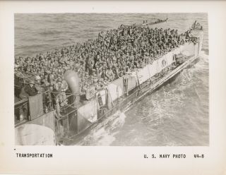 Wwii 1944 D - Day Normandy,  Photo 8 From Set,  Lct Heads To Normandy Coast