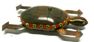 Rare Vintage Jay Mcevers Turtle Folk Art Fish Spearing Decoy Ice Fishing Lure