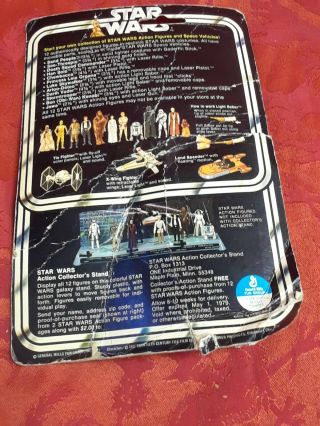 Vtg 12 back card dark blue rare grail Star Wars Death Squad Commander promo afa 7
