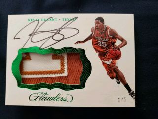 Kevin Durant 1/5 2017 - 18 Texas Game Worn Autographed 2017 Flawless Very Rare Gs