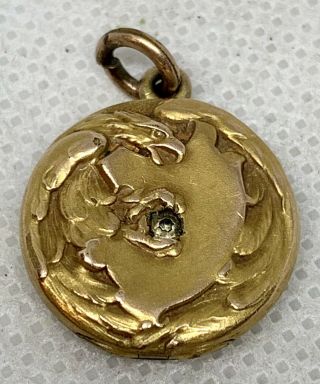 Victorian Era Phoenix Inscribed Gold Filled Locket