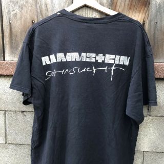 Vintage Rammstein Sehnsucht Shirt XLARGE 1998 AUTHENTIC Blue Grape Concert Tour 2