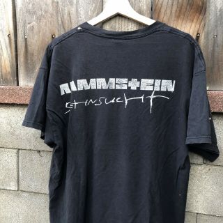 Vintage Rammstein Sehnsucht Shirt XLARGE 1998 AUTHENTIC Blue Grape Concert Tour 3