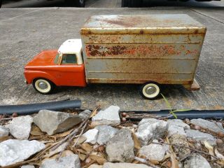 Vintage Nylint Ford U - Haul Box Truck,  Pressed Steel Toy Vehicle