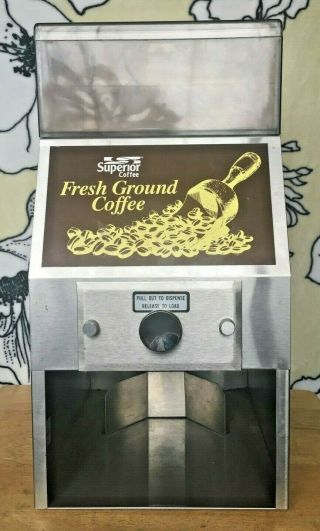 Vintage Commerical Resturant " Superior " Ground Coffee Holder Dispenser