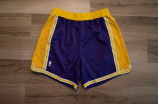 Vintage Nike Team Issued La Lakers Shorts Size 44 1998 - 99 Season Made In Usa