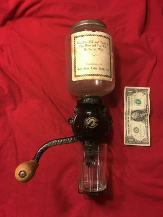 Vintage Antique " Arcade 25 " Coffee Grinder From Wolf River Co - Op,  Fremont,  Wi