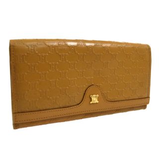 Authentic Celine Vintage Macada Long Wallet Purse Brown Leather Ba01700b