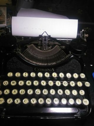 1919 Vintage Corona Typewriter