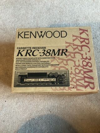 Vintage In Dash Kenwood Krc - 38mr Cassette Receiver