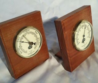 Vintage Amoco Gas Thermometer and Barometer Set - Very Rare 3