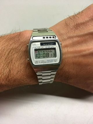 Vintage Digital Lcd Seiko A156 - 5000 Watch All Battery Good