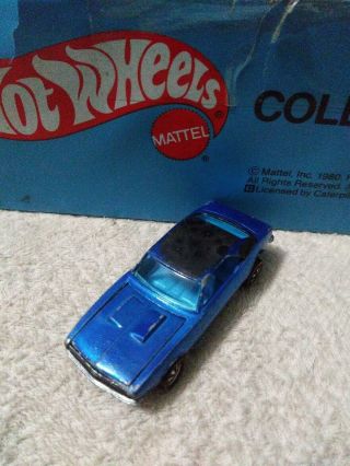 Vintage Hot Wheels Redline Custom Camaro In Blue.