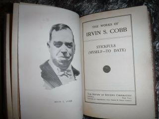 THE OF IRVIN S COBB - AUTOGRAPHED EDITION 10 BOOKS VINTAGE 1912 - 1923 3