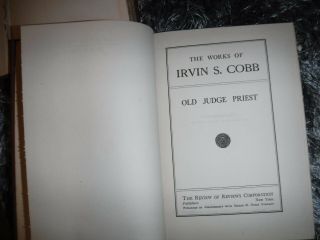 THE OF IRVIN S COBB - AUTOGRAPHED EDITION 10 BOOKS VINTAGE 1912 - 1923 6