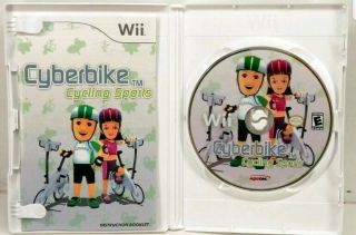 Cyberbike Cycling Sports Nintendo Wii Game w Magnetic Exercise Bike Rare 3