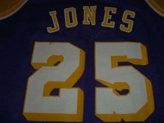 Vintage Champion Eddie Jones Purple Lakers Basketball Jersey Size 48 RARE 6
