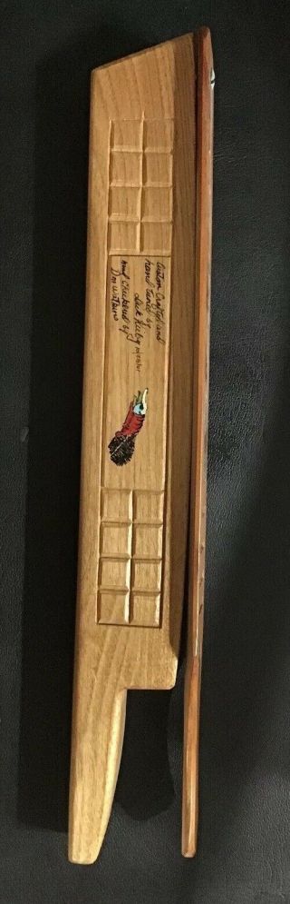 Rare Dick Kirby (Neil Cost Reprodution) Indian Head Boat Paddle Turkey Call 3