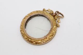 A Fine Antique Edwardian 9ct 375 Yellow Gold Locket Pendant 13830