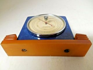SKY BLUE Vintage Deco Taylor Baroguide Barometer set in Catalin Bakelite CASE 6
