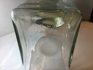 Vintage Embossed 1940 Glass Planters Peanuts Advertising Display Jar w/ Lid 6
