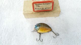 L@@K OLD VINTAGE HEDDON PUNKINSEED 730 SUNFISH BELLY WEIGHT PAINT & BOX L@@K 2