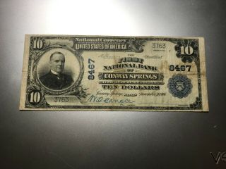 Conway Springs,  Kansas 1902 National Bank Note.  Charter 8467.  Rare Indeed
