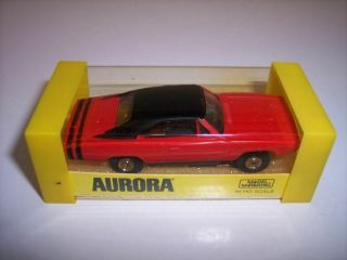 Vintage 1960s Aurora Thunderjet 1407 " Red " 1968 Dodge Charger T - Jet Ho Slot Car